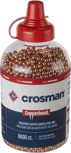 Crosman Copperhead 4.5mm Copper-Coated Steel BBS for Air Rifles and Air Pistols - EZ-Pour Bottle - 6000 Count - Copper in Saudi Arabia