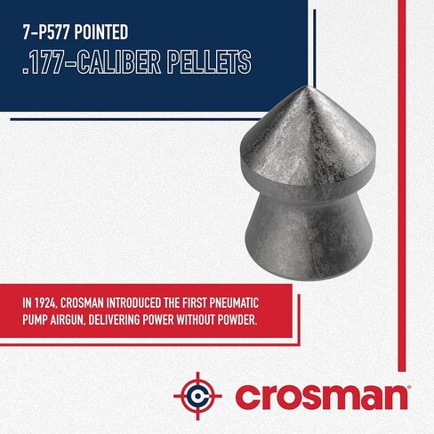 Crosman .177-Caliber Pointed Lead Pellets for Air Rifles and Air Pistols - 500 Count Tin - Lead in Saudi Arabia