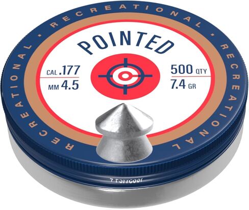 Crosman .177-Caliber Pointed Lead Pellets for Air Rifles and Air Pistols - 500 Count Tin - Lead in Saudi Arabia