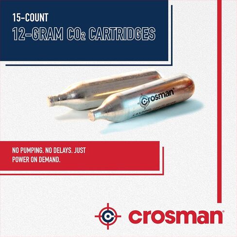 Crosman Powerlet CO2 Cartridges for Air Rifles, Air Pistols & Paintball - Snug Fit, Leak-Free Seal, Durable Metal Construction - Made in USA, Multi-Pack Options. in Saudi Arabia