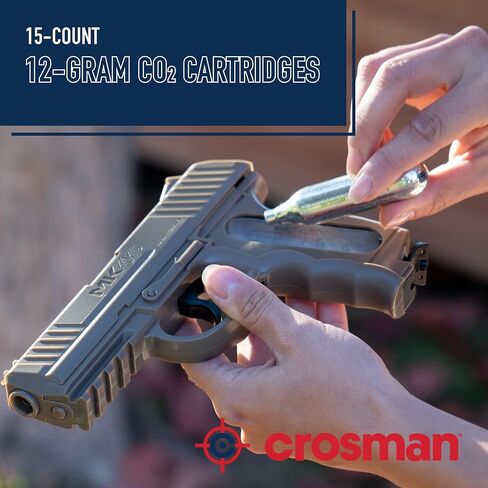 Crosman Powerlet CO2 Cartridges for Air Rifles, Air Pistols & Paintball - Snug Fit, Leak-Free Seal, Durable Metal Construction - Made in USA, Multi-Pack Options. in Saudi Arabia