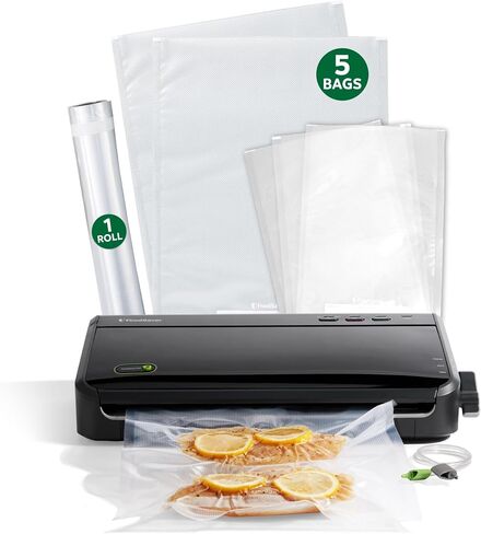 FoodSaver Vacuum Sealer Machine, Automatic Bag Detection, Sous Vide Friendly, with sealer bags, roll, handheld vacuum sealer, black in Saudi Arabia