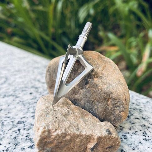 6 Pack Hunting Broadhead 100 Grain 420 Stainless Steel Fixed Blade Broadhead Arrow Tips Archery Arrowhead for Crossbow and Compound Bow in Saudi Arabia