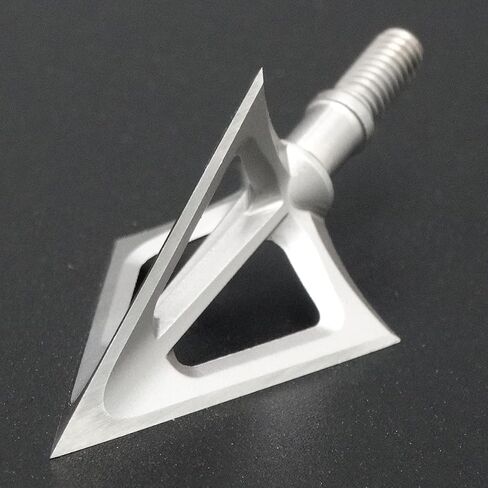 6 Pack Hunting Broadhead 100 Grain 420 Stainless Steel Fixed Blade Broadhead Arrow Tips Archery Arrowhead for Crossbow and Compound Bow in Saudi Arabia
