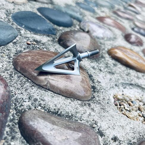 6 Pack Hunting Broadhead 100 Grain 420 Stainless Steel Fixed Blade Broadhead Arrow Tips Archery Arrowhead for Crossbow and Compound Bow in Saudi Arabia