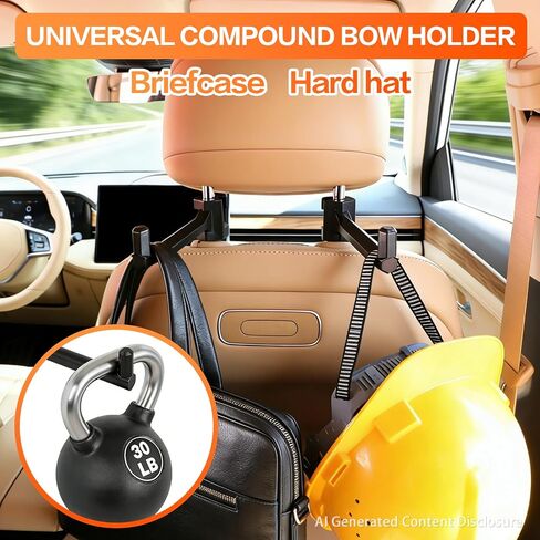 Bow Hanger for Truck, 2 Set Archery Hunting Shooting Bracket Headrest Mount,Universal Compound Bow Holder for Vehicle Storage and Hunting Transport in Kuwait