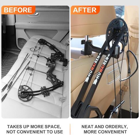 Bow Hanger for Truck, 2 Set Archery Hunting Shooting Bracket Headrest Mount,Universal Compound Bow Holder for Vehicle Storage and Hunting Transport in Kuwait