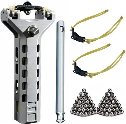 Semi-Automatic Slingshot for Adults, Aluminum Alloy & ABS Slingshot with Built-in Magazine, High Precision Catapult for Recreational Backyard Target Practice in Saudi Arabia