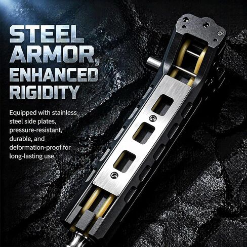 Semi-Automatic Slingshot for Adults, Aluminum Alloy & ABS Slingshot with Built-in Magazine, High Precision Catapult for Recreational Backyard Target Practice in Saudi Arabia