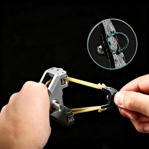Semi-Automatic Slingshot for Adults, Aluminum Alloy & ABS Slingshot with Built-in Magazine, High Precision Catapult for Recreational Backyard Target Practice in Saudi Arabia