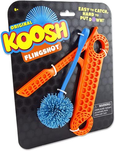 Koosh Slingshot – Kids Games, Outdoor Games for Adults and Family, Beach Toys, Fidget Toys for Kids, 3 Mini Balls Included, Easy Storage Handle, Just Load, Pull, and Launch, Screen-Free, Ages 6+ in Saudi Arabia