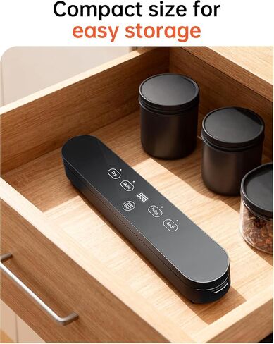 Vacuum Sealer for Food 75kPa, 4-in-1 Food Sealer Machine Digital Timer | 75kPa Vacuum Sealer with Digital Timer, 4-in-1 Food Sealer Machine with Seal/Dry/Moist/Pulse Modes, Compact for Food Storage in Saudi Arabia