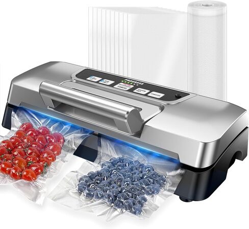 POTANE Precision Vacuum Sealer Machine, Powerful Pro Vacuum Food Sealer, 8-in-1 Easy Presets, 4 Food Modes, Dry&Moist&Soft&Delicate with Starter Kit, Compact Design(Silver) in Saudi Arabia
