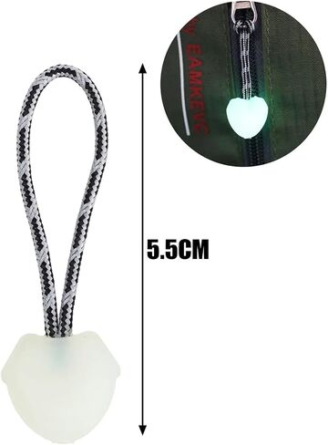 Trail Markers 60pcs Glow Zipper Pulls Night Light Tag for Backpack Bag Tent Clothing Luminous Cord Rope Handle Camping Travel Hiking Gear Accessory in Saudi Arabia