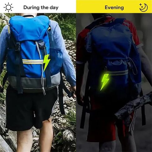 Trail Markers 120PCS Lightning Shape Night Reflective Keychain Fluorescent Green Novelty Hanging Pendant for Backpack Decoration in Kuwait