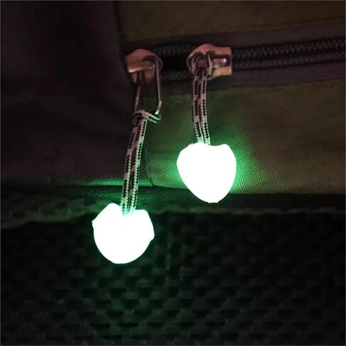 Trail Markers 60pcs Glow in Dark Zipper Pulls Luggage Tag Handle for Backpack Travel Suitcase Bag Night Safety Marker Cord Rope Extender Accessories in Kuwait