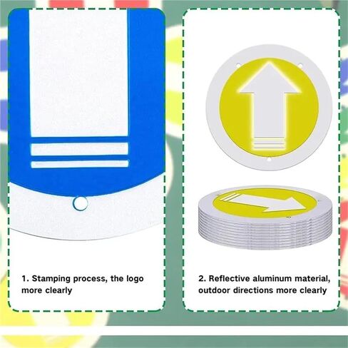 Trail Markers 40Pcs Pack Trail Markers Reflective Bright Marking Reflectors for Driveway Camping Walking Hiking Hiker in Kuwait