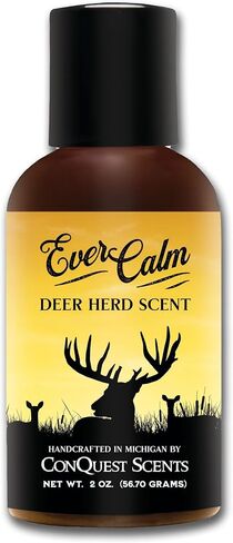 Conquest Scents EverCalm Deer Herd Scent, Deer Attractant Original Formula | Calming Scent from Deer Bedding Areas, for Pre-Rut, Rut and Post-Rut, Versatile Hunting Scents in Saudi Arabia
