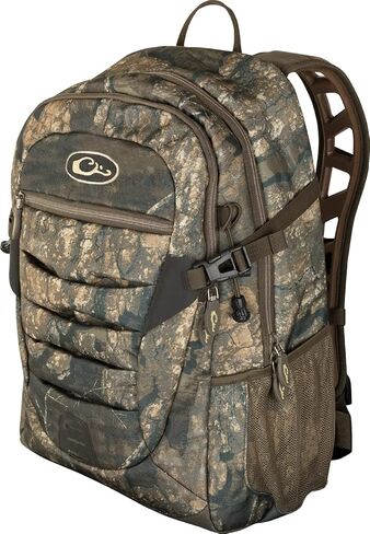 Drake Waterfowl Camo Daypack Mossy Oak Bottomland مقاس واحد يناسب الجميع (DA1011-006) | حقيبة حمل يومية متعددة الاستخدامات مع ظهر مبطن، موسي أوك بوتوملاند in Kuwait