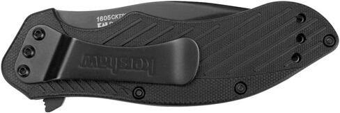Kershaw Clash Pocket Knife, Black | 3.1 Inch Steel Drop Point Partially Serrated Blade, Assisted Opening, Reversible Clip, For Men and Women in Saudi Arabia