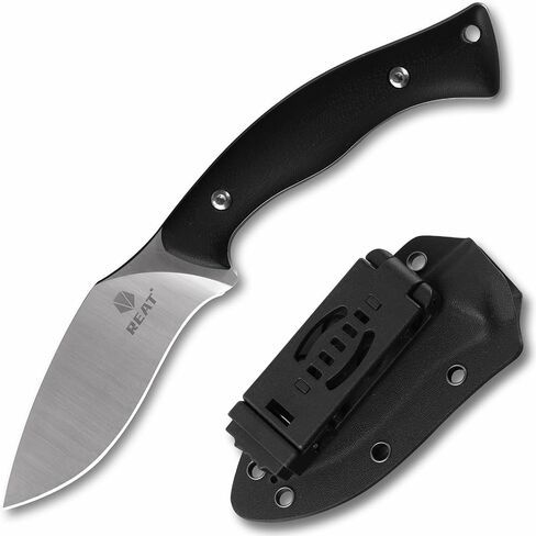REAT Fixed Blade Knife with Kydex Sheath,4" D2 Steel Blade,Ergonomic G10 Handle for EDC Hunting Camping Utility Knife,Gifts for Men,Women in Saudi Arabia