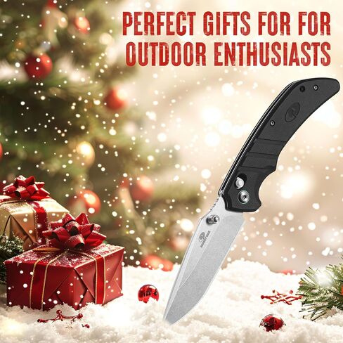 Mossy Oak Folding Pocket Knife, 4" Stonewash Stainless Steel Blade | EDC Knife, G10 Handle with Axis Lock & Pocket Clip, Small Tactical Survival Knife, For Hiking, Hunting, Outdoor in Saudi Arabia