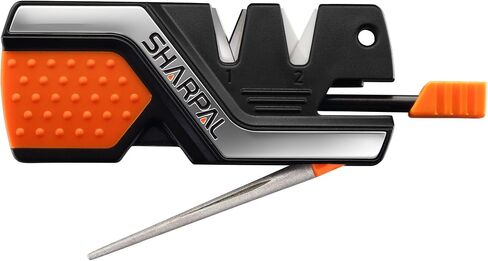 SHARPAL 101N 6-in-1 Pocket Knife Sharpener & Survival Tool | Diamond Sharpening Rod, Fire Starter Ferro Rod, Whistle, Sharpens Straight & Serrated Blades, Repairs & Hones Knives in Saudi Arabia