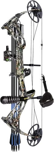 Sanlida Archery Dragon X8 RTH Compound Bow Package for Adults and Teens,18"-31" Draw Length,0-70 Lbs Draw Weight,up to IBO 310 fps,No Bow Press Needed,Limited Life-time Warranty,RH Only in Saudi Arabia