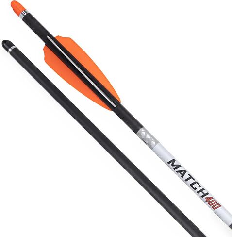 Wicked Ridge by TenPoint Match 400 - Pack of Six 20" Carbon Crossbow Arrows - 400-Grains, 0.004" Straightness - with Alpha-Nock HP | Alpha-Nock HP, 0.004' Straightness, 004 inches straightness Hand-sorted for weight in Saudi Arabia