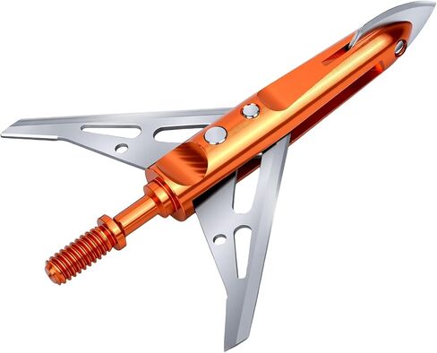 6 PK Hunting Broadhead 100 Grain 2 Blades Mechanical Broadhead for Crossbow | 420 Stainless Steel, Archery Hunting, Compound Bow & Crossbow in Saudi Arabia
