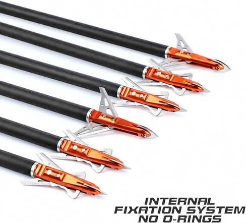 6 PK Hunting Broadhead 100 Grain 2 Blades Mechanical Broadhead for Crossbow | 420 Stainless Steel, Archery Hunting, Compound Bow & Crossbow in Saudi Arabia