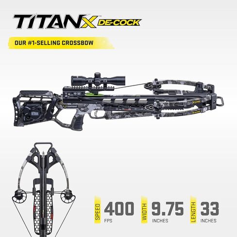 TenPoint Titan X De-Cock Bundle - with 9 Pro Elite 400 Non-Lighted + 3 Pro Elite 400 Lighted Arrows, 3 EVO-X CenterPunch Broadheads, Narrow Soft Case, Neoprene Sling & Premium Lubricant in Saudi Arabia