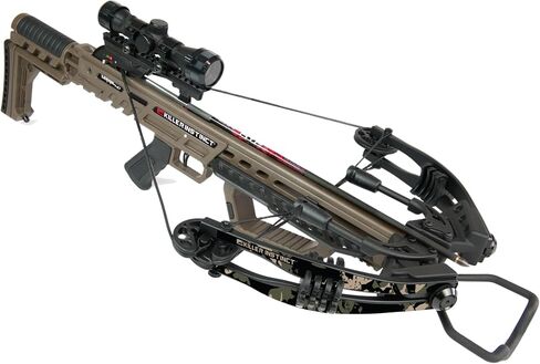 Killer Instinct Lethal 405HD Crossbow Bundle, 405 FPS Compact Crossbow with Lumix 4x32 Scope, Anti Dry Fire Safety, Rope Cocker and 2 Carbon Bolts, Hunting Crossbow Kit | 4x32 Scope, Anti Dry Fire Safety, Rope Cocker, 2 Carbon Bolts, Hunting Kit in Kuwait