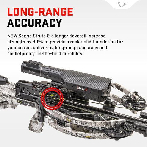TenPoint Flatline 460 Oracle X Crossbow - 460 FPS - Includes Burris Oracle X Rangefinding Scope, ACUslide Cocking & De-Cocking System & 6 EVO-X 16 Arrows in Saudi Arabia