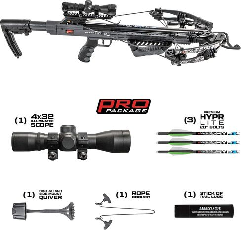 Killer Instinct Burner 415 FPS Crossbow Package (Gray Camo) | Adjustable design in Kuwait
