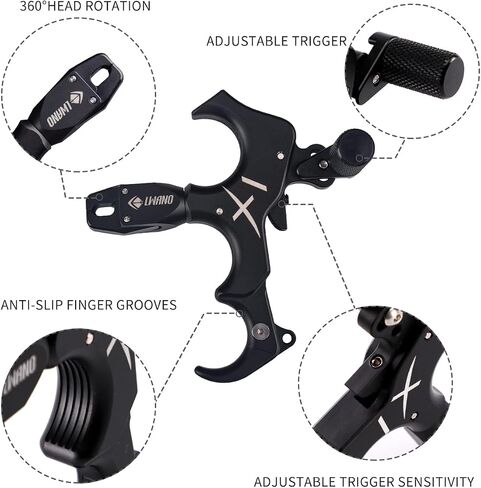 X1 Compound Bow Thumb Bow Release | Left & Right Hands, Trigger Sensitivity Adjustment, 360 Degree Rotating Pliers Head, 3&4 Finger Switching in Saudi Arabia