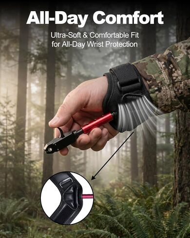 NOVASPARK Compound Bow Wrist Release Aid, Auto-Closing Dual-Caliper Trigger | 3 Length Settings, 360-Degree Swivel Head, Ambidextrous Fit, Padded Strap for Adults and Youth, Target Practice and Hunting in Saudi Arabia