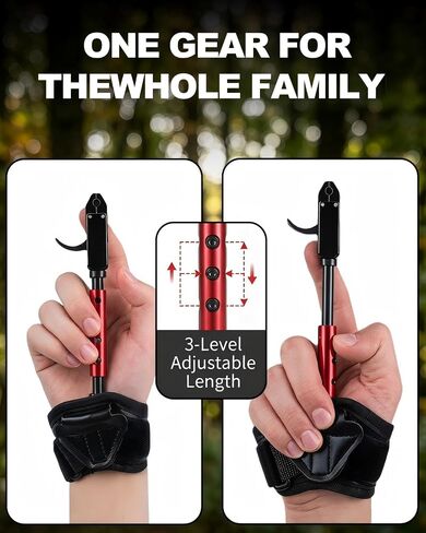NOVASPARK Compound Bow Wrist Release Aid, Auto-Closing Dual-Caliper Trigger | 3 Length Settings, 360-Degree Swivel Head, Ambidextrous Fit, Padded Strap for Adults and Youth, Target Practice and Hunting in Saudi Arabia