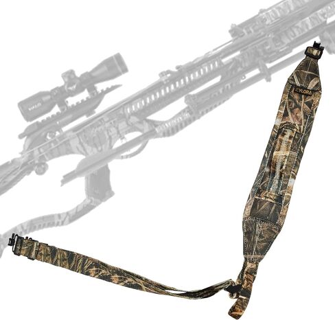 Zylora Crossbow Sling with Quick-Grab Handle, Non-Slip Padded Strap | Thumb hole for added control; Adjustable 2-point design up to 47 inches; Metal swivels; Fits most crossbows in Saudi Arabia