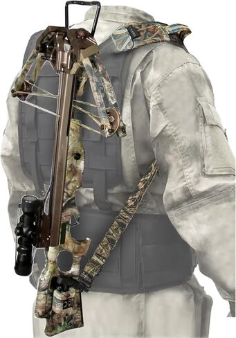 Zylora Crossbow Sling with Quick-Grab Handle, Non-Slip Padded Strap | Thumb hole for added control; Adjustable 2-point design up to 47 inches; Metal swivels; Fits most crossbows in Saudi Arabia