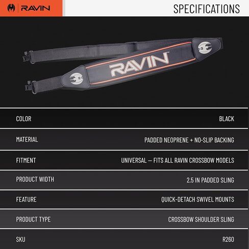 RAVIN 2.5-Inch Padded Neoprene Shoulder Sling | Wide 2.5" Neoprene Padding - Fully Adjustable Carry Strap - Fits Universally Across Brands in Saudi Arabia