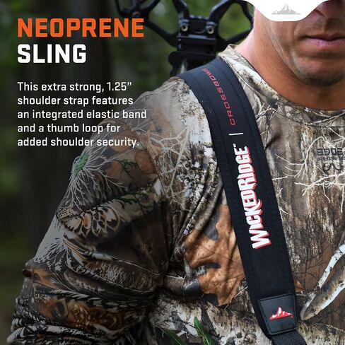 Wicked Ridge by TenPoint Neoprene Sling - Adjustable 1.25" Shoulder Strap with Thumb Loop - Compatible with All TenPoint, Wicked Ridge & Horton Crossbows in Saudi Arabia