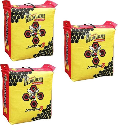 Morrell Yellow Jacket Supreme 3 Archery Target, 23" x 12" - Weatherproof, 54 Layers, Dual-Side Shooting Target Bag for Backyard Compound Bow Practice in Saudi Arabia