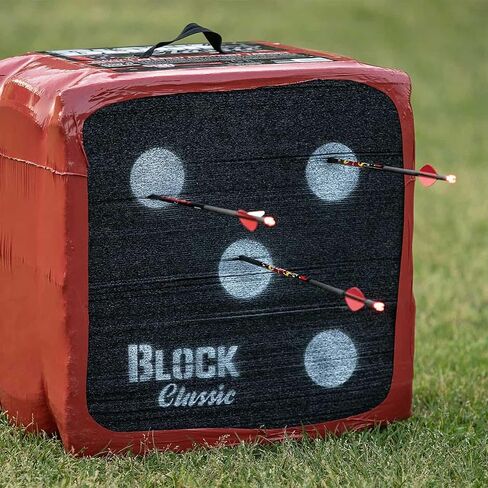 BLOCK Classic Layered Foam Archery Target, 18" x 18" x 13.5", 2-Sided Shooting, Unique Open Layer Design Stops Field Points and Broadheads with Friction Not Force, Easy Arrow Removal, Top Carry Handle in Saudi Arabia
