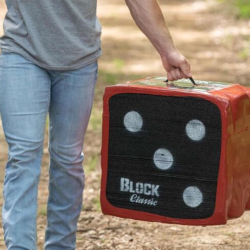 BLOCK Classic Layered Foam Archery Target, 18" x 18" x 13.5", 2-Sided Shooting, Unique Open Layer Design Stops Field Points and Broadheads with Friction Not Force, Easy Arrow Removal, Top Carry Handle in Saudi Arabia