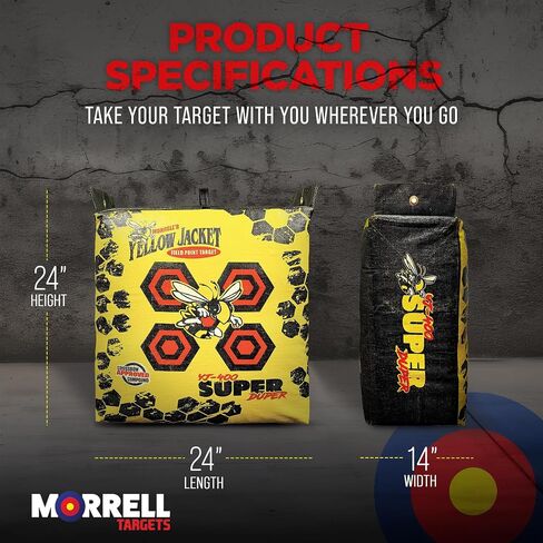 Morrell Super Duper Field Point Bow Targets Archery Block Bag, Yellow | Portable Outdoor Target Practice Equipment for High Speed Compound Bows and Crossbows in Saudi Arabia
