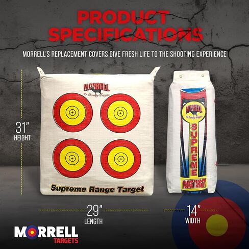 Morrell Supreme Range Adult Field Point Archery Bag Target, White | Weatherproof Hunting Practice with NASP Scoring Rings, Nucleus Center and IFS Technology in Saudi Arabia