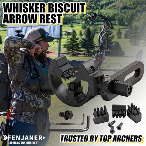Archery Arrow Rest with 3Pcs Replacement Brush, Ambidextrous in Saudi Arabia