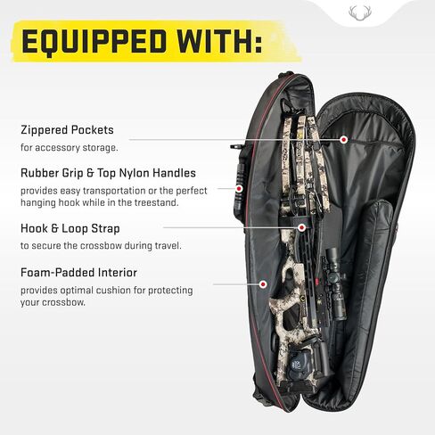 TenPoint Narrow Soft Case, Black/Red - Easily Transport & Protect Your Crossbow | Easily transport & protect your crossbow in Saudi Arabia
