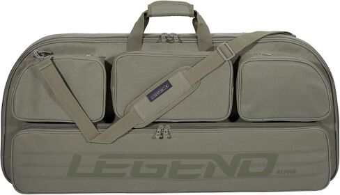LEGEND Alpha Compound Bow Case - Securely Fits MTM Ultra Compact Arrow Cases - Archery Bow Bag with Back & Shoulder Straps - Includes Cam Protectors, Soft Padding, and Extra Pockets 37"x16.5" Interior in Kuwait